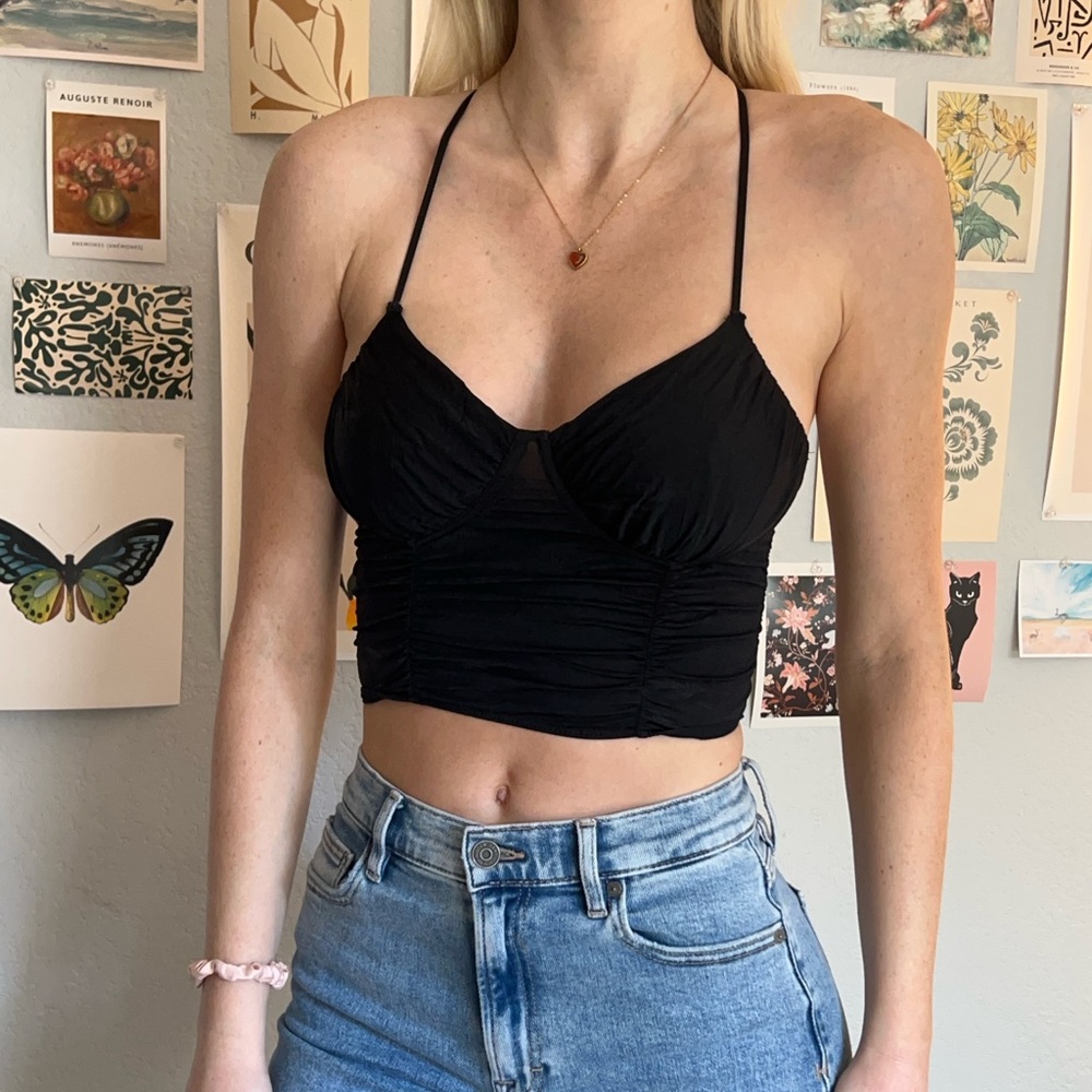 Black urban outfitters out from under top